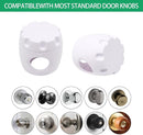 4 Pack Door Knob Safety Cover for Kids, Door Knob Cover, Screw Thread Design, Doors Knobs Child Proof Locks, Reusable and Reliable, for Toddler Baby Safety Doors Handle Covers (White) by TinyTreasures Baby Boutique
