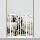 Walk Through Baby & Dog Gate 29-38.5 Inch, Pressure Mounted No Drilling, Adjustable Indoor Safety Gate for Stairs & Doorways - Metal Design for Kids and Pets, White by TinyTreasures Baby Boutique