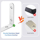 furniture anchors wall safety straps: Anti-Tip Anchor Kit Secure dresser Falling Earthquake Strap for Baby 2 Pack by TinyTreasures Baby Boutique