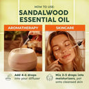 Kukka Sandalwood Essential Oil for Diffuser & Skin - 4 Fl Oz - 100% Pure Natural Sandalwood Oil, Woody Scent, for Massage, Perfume, Hair, Aromatherapy, Candle & Soap Making Scent DIY by CozyNest Decor