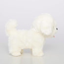 CU-MATE Plush Interactive Maltese Simulation Dog-Realistic Puppy Electronic Toy Dog with Walking/Barking/Wagging Tail/Talking-Like Real Robotic Present by TinyTreasures Baby Boutique
