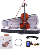 Ktaxon Violin 4/4 for Kids & Adults, Full Size Solid Wood Violin, Acoustic Fiddle with Portable Case and Accessories-Carefully Selected Solid Spruce Wood and Premium Ebony Fittings(Varnish) by TinyTreasures Baby Boutique