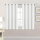 H.VERSAILTEX Thermal Insulated Room Darkening White Curtains for Bedroom/Living Room - Classic Grommet Top (2 Panels, White, 52 Inch by 45 Inch) by CozyNest Decor