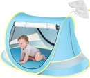 Baby Beach Tent with Baby Hat, Pop Up Toddler Travel Bed with Sun Hat for Boys or Girls, Sun Shade for Toddler Camping, Infant Portable Sun Shade, Summer Beach Baby by TinyTreasures Baby Boutique