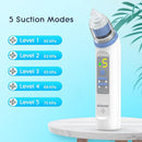 Electric Nasal Aspirator for Baby, Nose Aspirator for Toddlers, Rechargeable Baby Nose Sucker, Nose Cleaner with 3 Silicone Tips, 5 Suction Levels, Music and Light Soothing Function，Blue by TinyTreasures Baby Boutique