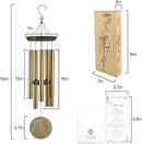 Wind Chimes for Outside,Outdoor Wind Chimes for Mother & Grandma - Large Garden Hanging Decor with Tree of Life Engraving, Perfect for Yard, Home, Christmas, Birthdays by CozyNest Decor