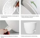 10/9/8 inch Self Watering Pots, Set of 3 Plastic Planters with Mesh Drainage Holes and Deep Reservoir for Indoor Outdoor Garden Plants and Flowers, White