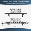 2 Pack Heavy Duty Garage Wall Shelving Set (1.5x4ft), Wall Mounted Garage Shelves 500lbs Capacity, 18"x48" Shelf Storage Rack Floating Shelves, Black by GreenHaven Gardens