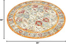 Unique Loom Rosso Collection Vintage, Traditional, Bohemian, Geometric, Distressed, Southwestern Area Rug, 8' 0" x 8' 0", Beige/Orange by CozyNest Decor