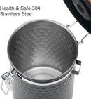 TEDSWAIT Coffee Canisters Airtight Coffee Bean Storage Container Kitchen Stainless Steel Food Storage Container with Scoop Date Tracker & CO2 Valve 61Fl Oz (Diamond Black) by CozyNest Decor