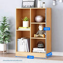 IOTXY Open Shelf Low Bookcase - Wooden 3-Tier Floor Standing Display Cabinet Organizer with Base, 5 Cubes Short Horizontal Bookshelf in Pear Yellow by CozyNest Decor