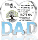 Best Dad Ever Gift from Daughter Son - Acrylic Heart-Shaped Plaque Father’s Day Birthday Gift - Unique Keepsake Desk Decor with Personalized Message by CozyNest Decor