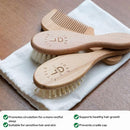 Premium Baby Hair Brush Set – Natural Goat Hair & Bamboo Bristle Brushes, Beechwood Comb, Cotton Pouch – Gentle Scalp Care for Newborns & Toddlers, Gift-Ready & Eco-Friendly by TinyTreasures Baby Boutique