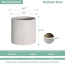 Mozing Cement Plant Pots Indoor - 8.2 inch Concrete Planter Pot for Planting - Modern Stone Clay Flower Pot with Drainage Hole for Garden, Home, Office Decor, Grey by GreenHaven Gardens