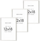 HAUS AND HUES 12x18 Picture Frames For Wall - Set Of 3 Poster Frames 12x18, Picture Frames 12x18, Poster Frame Set Of 3, 12x18 Frames, Frames 12 X 18, Photo Frames 12x18 (White Frame) by CozyNest Decor
