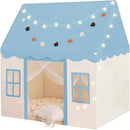 Play Tent with Mat, Star Light Large Kids Playhouse with Windows Easy to Wash, Indoor and Outdoor Play Tents for Kids, Little Dove Toys for Girls, Boys, 47x40x52 (Blue Playhouse, Large Size) by TinyTreasures Baby Boutique