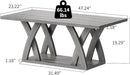47” Wood Coffee Tables for Living Room Rustic Stands with Storage Shelf Grey Coffee Tables for Living Room Farmhouse Center Stands with Shelf Farmhouse Rectangle Center Table by CozyNest Decor