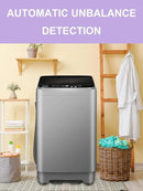 Full-Automatic Washing Machine 25 lbs Portable Washer 10 Wash Program & 8 Water Level with LED Display，Drain Pump, Ideal for Apartments, RV, Camping, Grey by CozyNest Decor