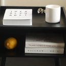 MaxSmeo Nightstand, Mid Century Modern Side Table Bedroom with Storage, Small End Bedside Table with Solid Wood Legs for Living Room, Office Small Spaces (Black) by CozyNest Decor