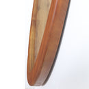 Asymmetrical Wall Mirror Wooden Framed Mirror Large Sized Dressing Mirror, For Living Room, Bedroom, Bathroom, Hallway Or Entry Way - Natural Wood by HouseOfZazla