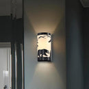 Wall Sconce Light,Bear Metal Cream Parchment Rustic Wall Sconces,Farmhouse E26 Base Black Matte Hallway Sconces Wall Lighting,Vintage Wall Mount Lamp,Wall Lights for Living Room,Bedroom,Porch by CozyNest Decor