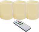 CANDLE CHOICE Waterproof Outdoor Battery Operated Flameless Candles with Remote Timer Plastic Flickering Fake Electric LED Pillars for Lantern Garden Wedding Christmas Decorations 3x4 Inches 3 PCS by GreenHaven Gardens