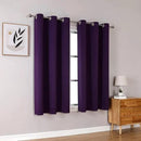 ChrisDowa Grommet Blackout Curtains for Bedroom and Living Room - 2 Panels Set Thermal Insulated Room Darkening Curtains (Royal Purple, 38W x 45L) by CozyNest Decor