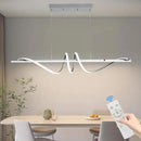 Modern Ceiling Chandelier Light, Acrylic Anti Flicker Pendant Lamp with Remote Control Dimmable 3 Color Mode & Brightness for Kitchen Bar by CozyNest Decor