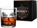 Old Fashioned Whiskey Glasses, Stemless Wine Glasses with Gift Box, 10Oz Rocks Glass for Scotch Cocktail Bourbon Vodka Liquor, Unique Gifts for Dad, Husband, Father's Day, Anniversary by CozyNest Decor