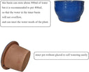 African Violet Pots Self Watering Round Ceramic Violet Pot (Blue, 6 inch) by GreenHaven Gardens