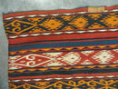 6' X 10' Antique 1930 Turkish Jajim Kilim Handmade Flat Weave Wool Rug Veg Dye