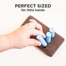 Counting Peg Board - Montessori Math and Numbers for Kids - Wooden Math Manipulatives Materials - Dark Walnut Stain by TinyTreasures Baby Boutique