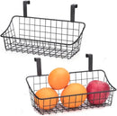 LeleCAT Cabinet Door Organizer Basket with hook Grid Storage Basket, Hang it behind a door or on a railing,BLack,4 Pack by CozyNest Decor