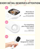 Handheld Coin Microscope-Educational Science Kit - Mini LED Pocket Bug Magnifying Glass for Kids(5-10 Years) - Durable Design - Birthday Gift for Boys&Girls (White) by TinyTreasures Baby Boutique