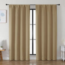 Simplebrand Ava Taupe Blackout Curtains for Bedroom 84 Inch Length 2 Panels Set, Solid Thermal Insulated Privacy Living Room Window Treatment Curtains Blackout Drapes, W50 x L84 Inch, Taupe by TinyTreasures Baby Boutique