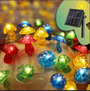 Enchanting 3D Mushroom Solar String Lights - 14ft 40 LED Mushrooms Lights for Outdoor Décor-Solar Fairy Lights for Outside Garden Christmas Spring Summer Décor Balcony Patio Railing Fence by GreenHaven Gardens