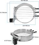 onlyfire Shish Kabob Set with Stainless Steel Ring, Automatic Skewers Turner for Weber 22" Kettle and Other Similar Kettle Grills by GreenHaven Gardens