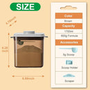 Formula Container, 1700Ml/730g Airtight Formula Dispenser, One Button Handy Pop Up Food Containers Milk Powder Container, BPA-Free Food Storage Containers with Lids, Scoop and Scraper, Dark Brown by TinyTreasures Baby Boutique