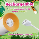 brush-baby WildOnes™ Rechargeable Kids Electric Toothbrush – Toby Tiger | Flashing Lights, 2-Min Timer, Waterproof, 3 Brush Heads | Toddler & Child Toothbrush Ages 0-10 | Soft Bristles by TinyTreasures Baby Boutique