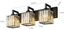 Modern Bathroom Vanity Light 3-Lights Black Crystal Wall Lamp Bathroom Modern Crystal Vanity Lighting by CozyNest Decor