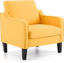 VINGLI Accent Chair for Living Room Chairs Yellow Reading Chair for Bedroom Scooped Arm Chair Mid Century Modern Accent Chairs Upholstered Comfy Chair for Apartment, Waiting Room by CozyNest Decor