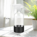 2 Pack Glass Spray Bottles with Silicone Sleeve, 16 oz Empty Refillable Containers with Adjustable Spray Nozzles, Spray Bottles for Hair, Cleaning Solutions and Plants Black&Grey by GreenHaven Gardens