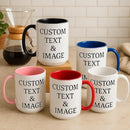 Customized 15oz Ceramic Coffee Mugs with Personalized Text and Photo Image Upload Novelty Gift, Personalize With Different Design And Images, Custom Gift (Pink) by TinyTreasures Baby Boutique