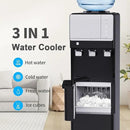 IKT Top Load Water Cooler Dispenser with Ice Maker for 5 Gallon Bottle 27 lbs Daily Capacity 3 Temperature Night Light Black by CozyNest Decor