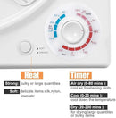 CTT 3.5 Cu. Ft. Clothes Dryer, 1500W Electric Dryers for Clothes, 110V Electric Clothes Dryer with Stainless Steel Drumble for 13.2 lbs. with 4 Automatic Drying Modes (White) by CozyNest Decor