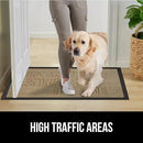 GORILLA GRIP 100% Waterproof All-Season WeatherMax Doormat, 47x35, US Designed Natural Rubber, Stain and Fade Resistant, Low Profile Indoor Outdoor Door Mats, Easy Clean Patio Mat, Home Sweet Home by CozyNest Decor