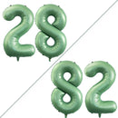 GOER Number 28 Balloons for 28th Birthday Party Decorations,42 Inch Jumbo Foil Helium 82 Balloons for 82nd Birthday 2028 New Year Eve Graduation Party Decoration (Sage Green) by TinyTreasures Baby Boutique