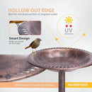 VIVOHOME 28 Inch Height Polyresin Lightweight Antique Outdoor Garden Bird Bath Bronze by GreenHaven Gardens