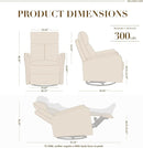 COLAMY Faux Leather Swivel Recliner Chair with Footrest, High Back with Double-Layer Cushion, Glider Recliner for Nursery & Living Room, Bedroom, Beige by TinyTreasures Baby Boutique
