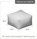 Anji Mountain 22"x22"x16" Handmade & Handcrafted Ottoman Pouf Comfortable Pouf Ottoman Foot Rest & Home Décor Accent for Living Room, Bedroom, Nursery, Kids Room, Patio by CozyNest Decor